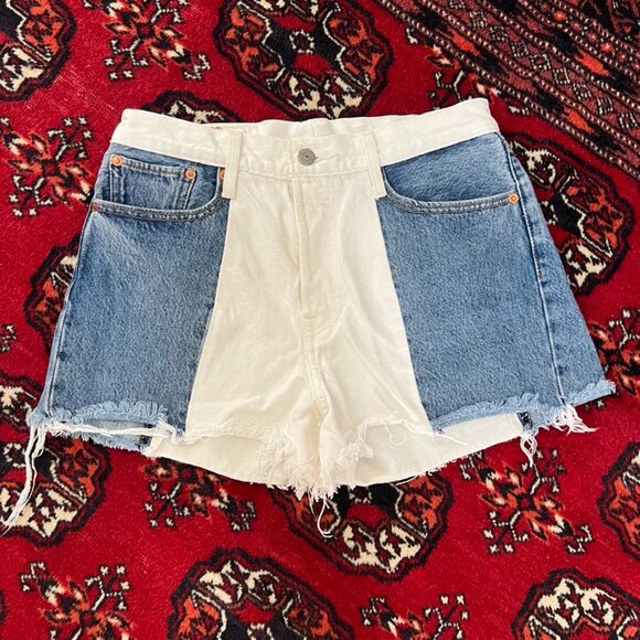 Levi's Two Tone Jean Shorts - Picture 1 of 6